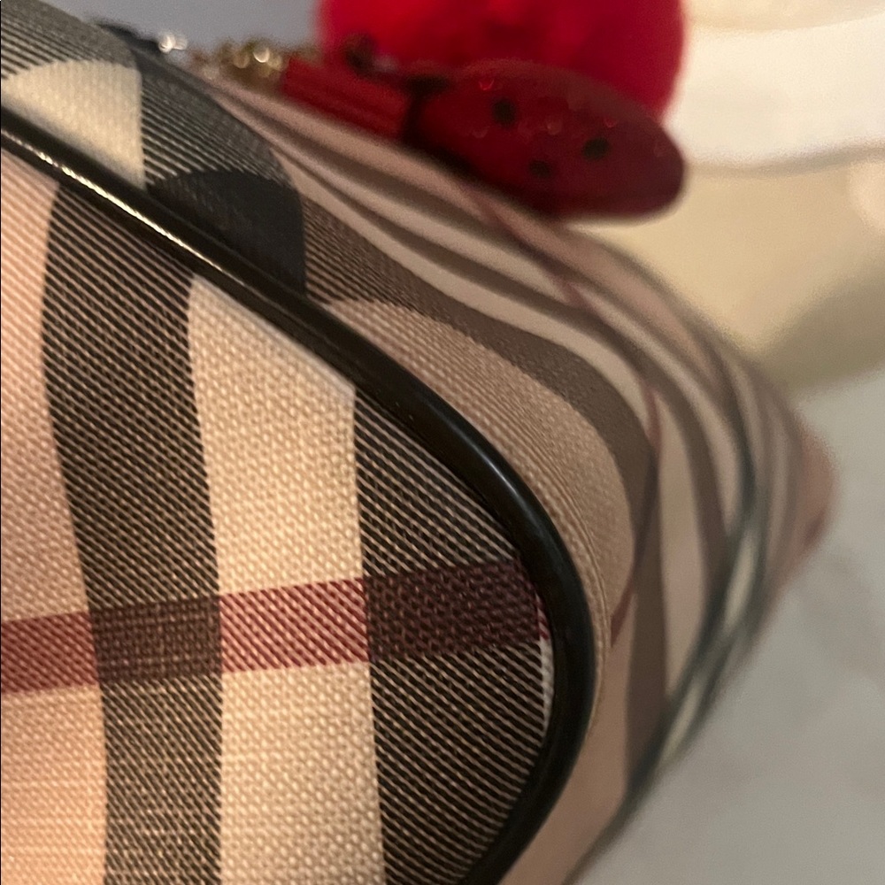 Burberry Beige and Black Plaid Satchel - Picture 8 of 13